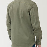 Camisa Algodón Hombre Denim Verde Rockford