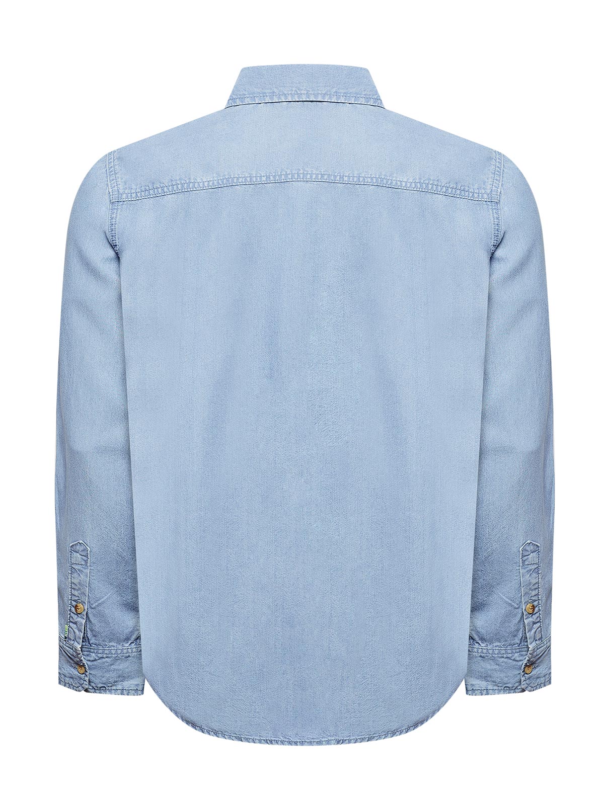 Camisa Tencel Hombre Azul Rockford