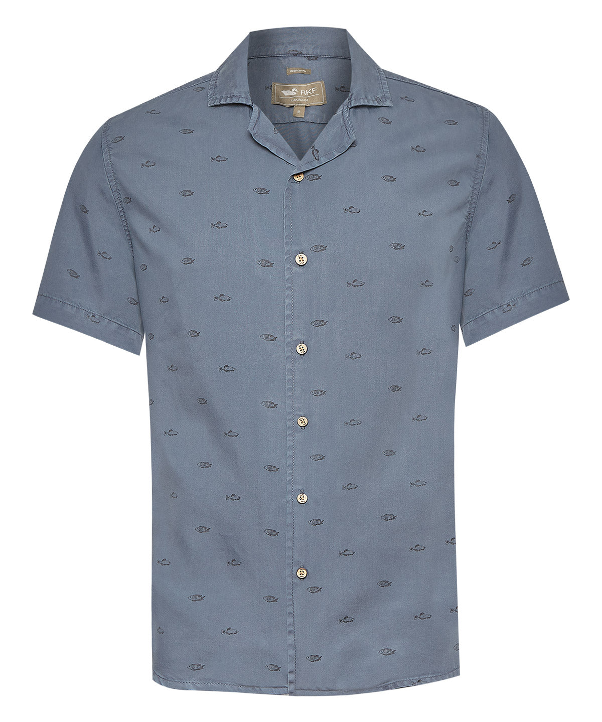 Camisa Tencel Hombre Tencelpri Azul Rockford