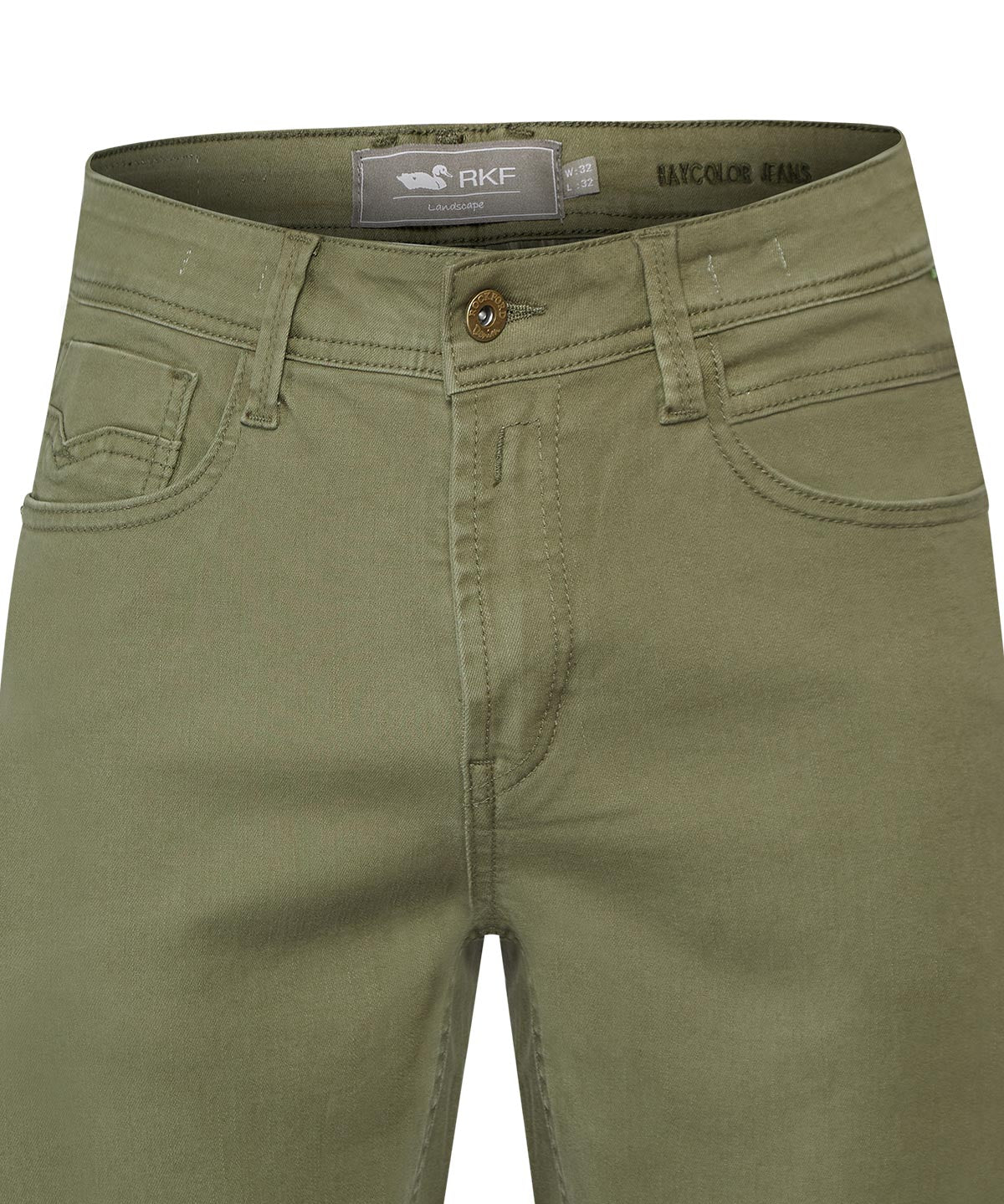 Jeans Algodón Hombre Baycolor Verde Rockford