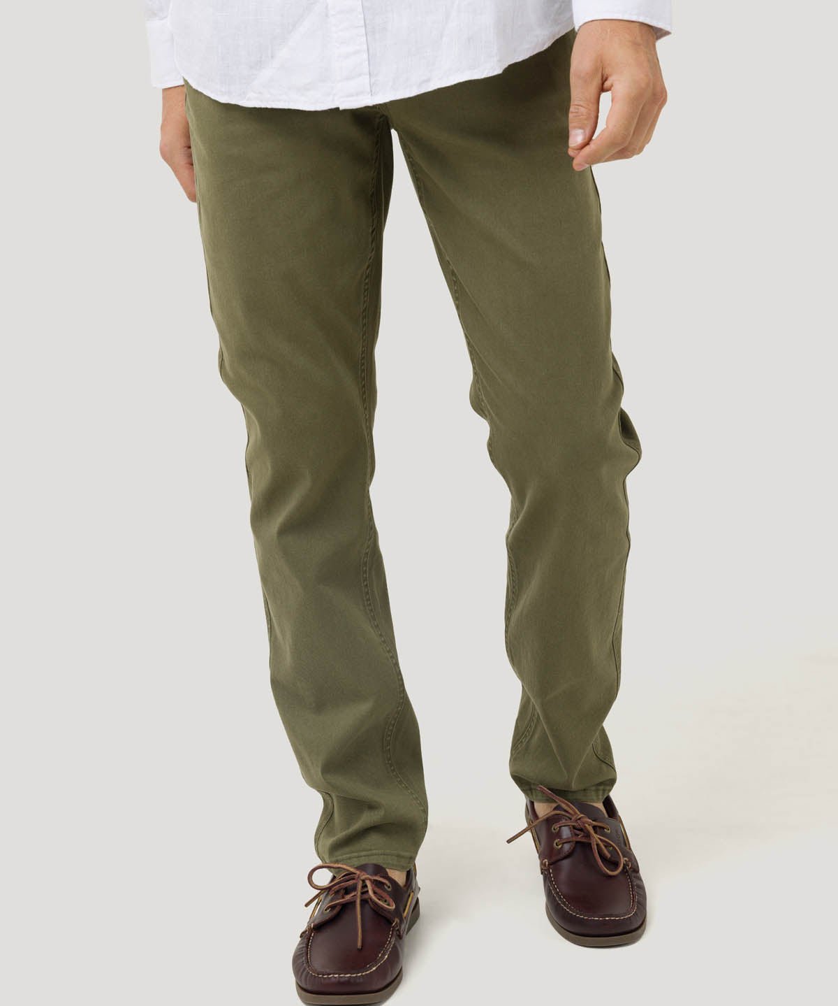 Jeans Algodón Hombre Baycolor Verde Rockford
