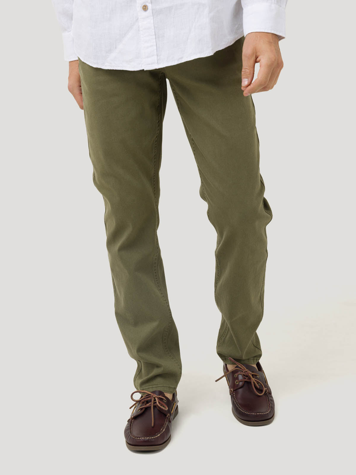 Jeans Algodón Hombre Baycolor Verde Rockford