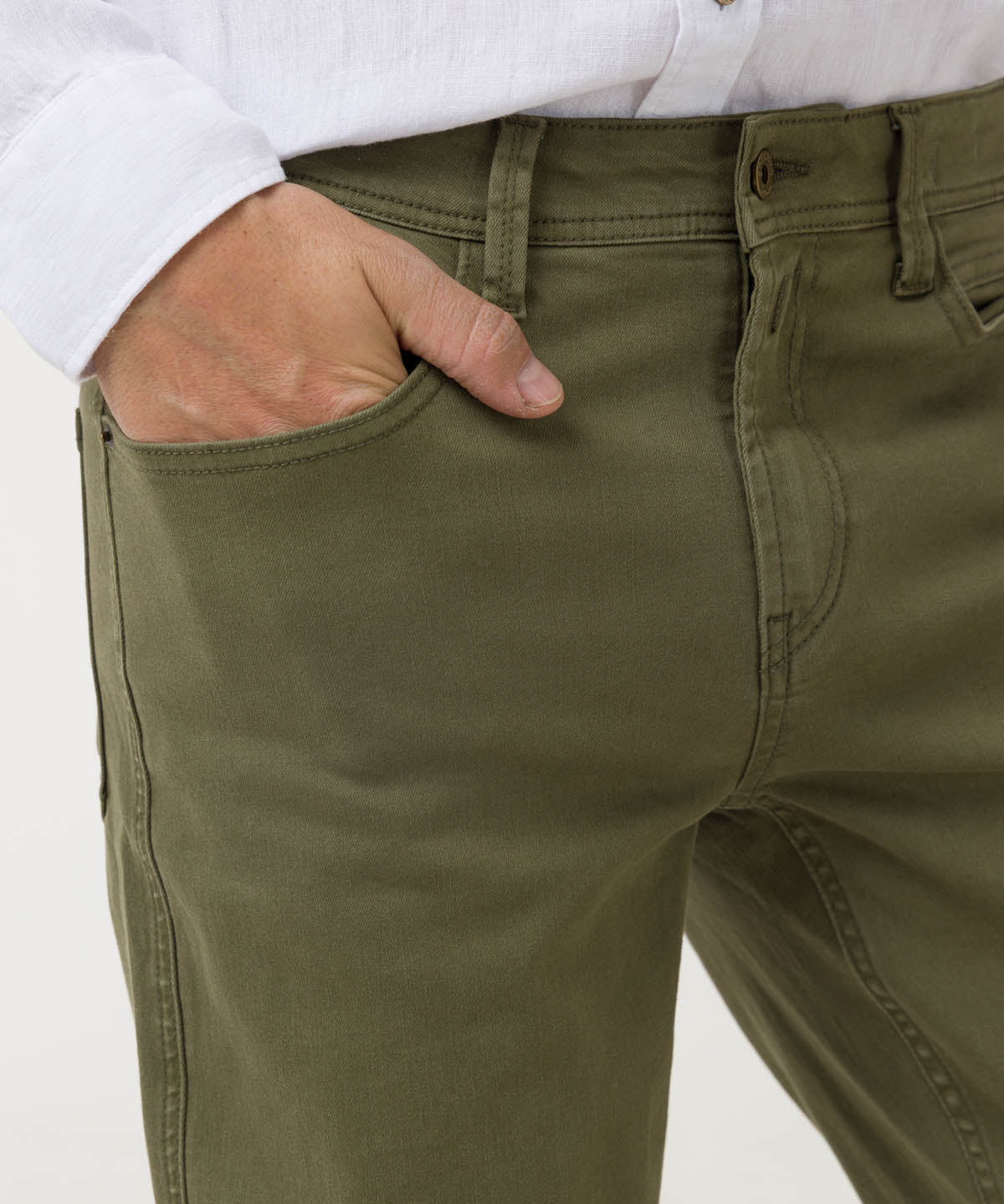 Jeans Algodón Hombre Baycolor Verde Rockford