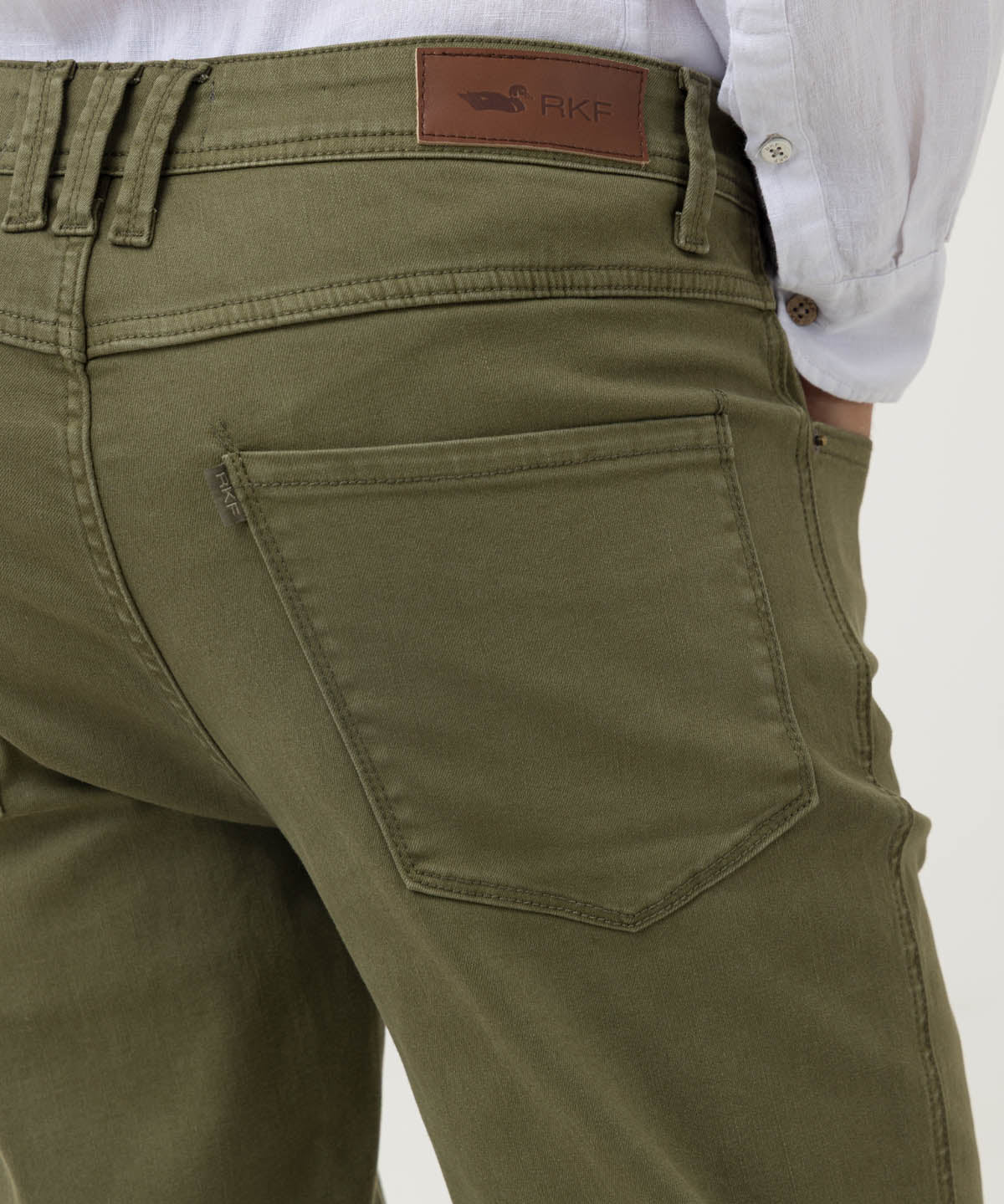 Jeans Algodón Hombre Baycolor Verde Rockford