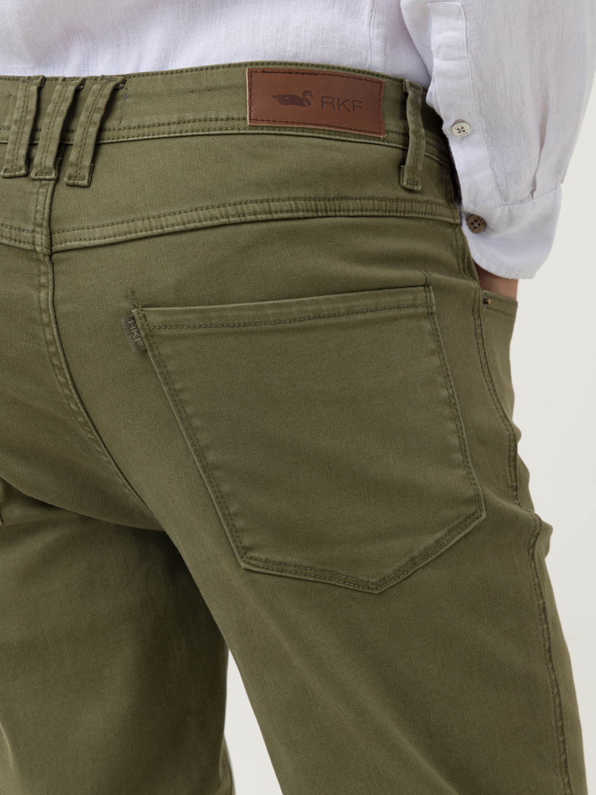 Jeans Algodón Hombre Baycolor Verde Rockford