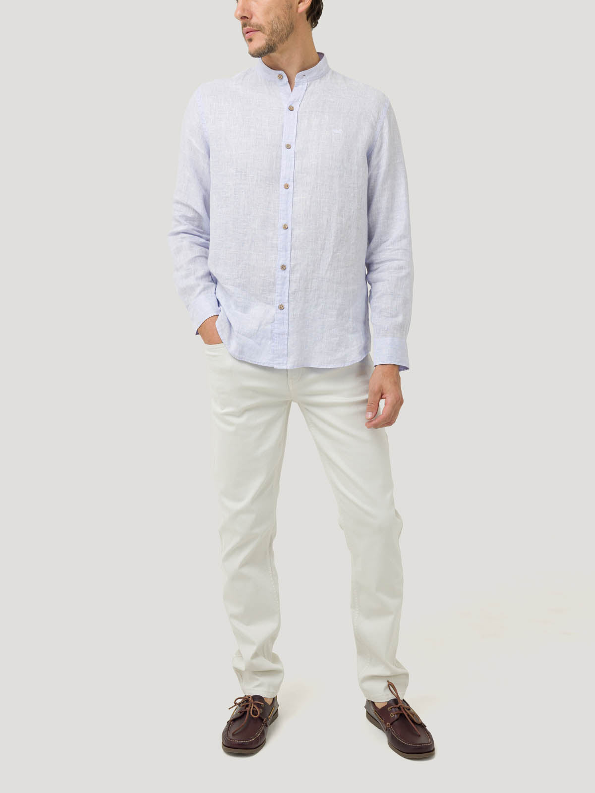 Jeans Algodón Hombre Baycolor Beige Rockford