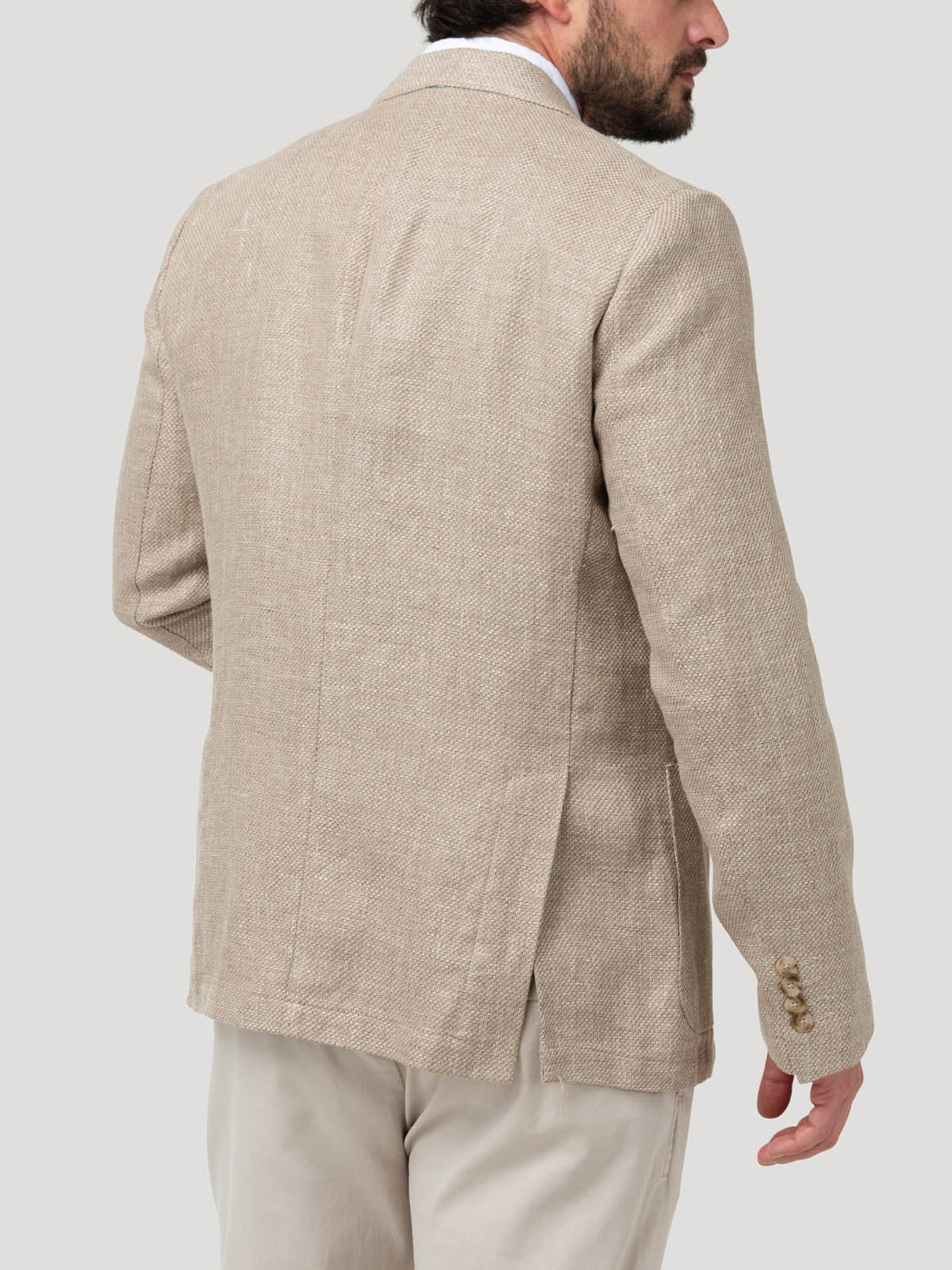 Chaqueta Lino Hombre Salento Café Rockford