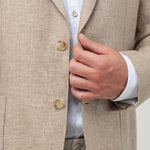 Chaqueta Lino Hombre Salento Café Rockford