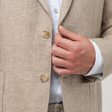 Chaqueta Lino Hombre Salento Café Rockford
