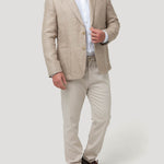 Chaqueta Lino Hombre Salento Café Rockford