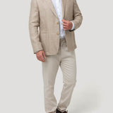 Chaqueta Lino Hombre Salento Café Rockford