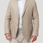 Chaqueta Lino Hombre Salento Café Rockford