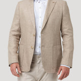 Chaqueta Lino Hombre Salento Café Rockford
