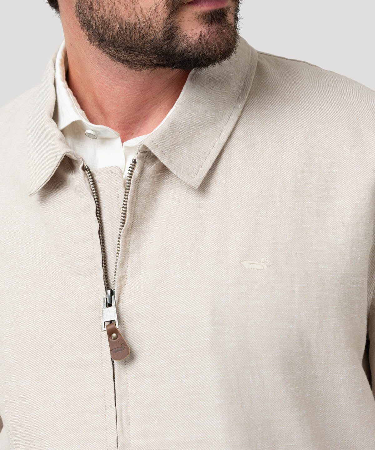 Chaqueta Lino Hombre Verona Beige Rockford