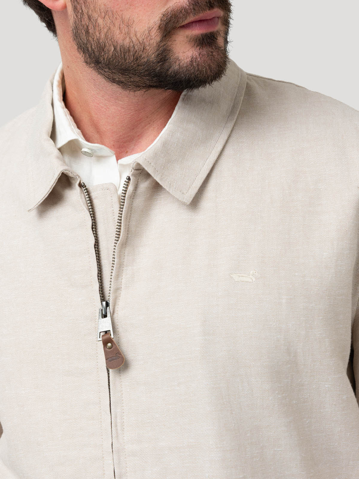 Chaqueta Lino Hombre Verona Beige Rockford