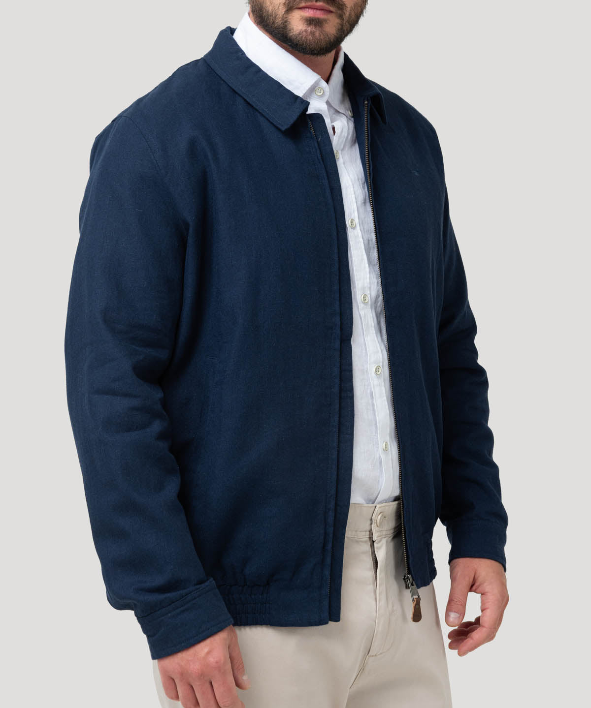 Chaqueta Lino Hombre Verona Azul Rockford