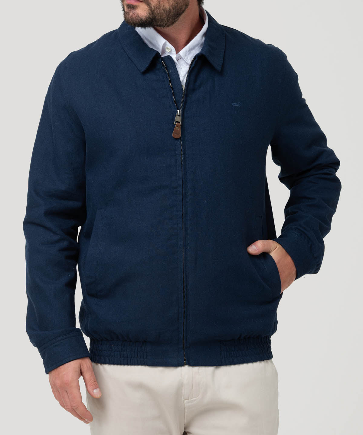 Chaqueta Lino Hombre Verona Azul Rockford
