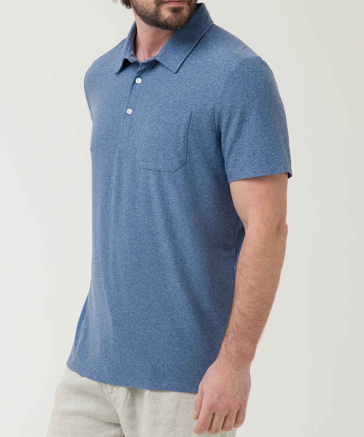 Polera Fibras Recicladas Hombre Trento Azul Rockford