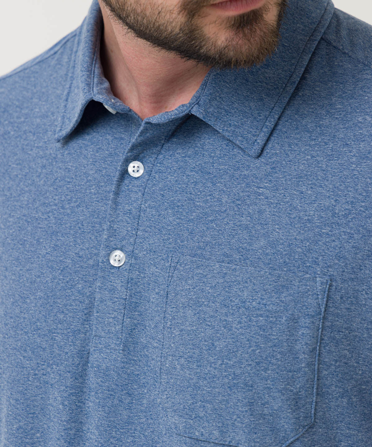 Polera Fibras Recicladas Hombre Trento Azul Rockford