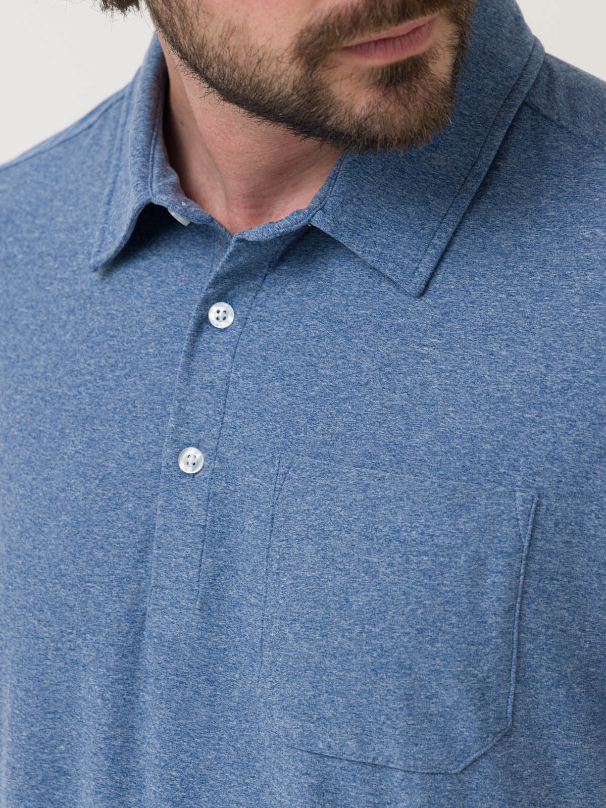 Polera Fibras Recicladas Hombre Trento Azul Rockford