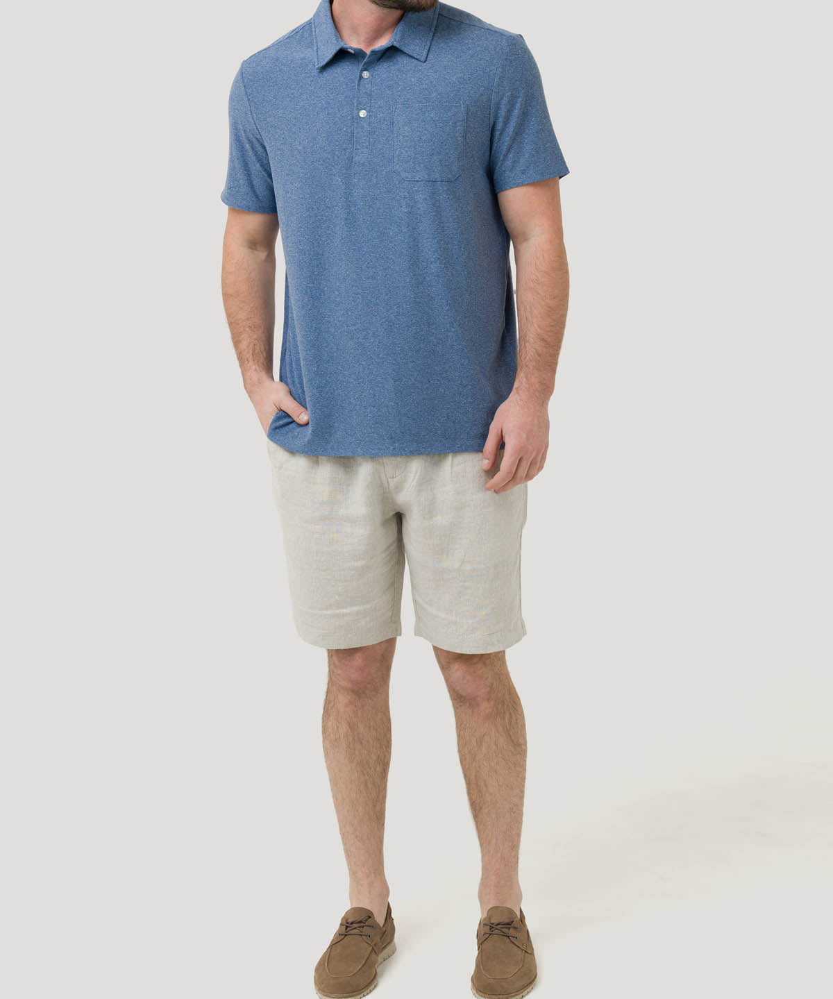 Polera Fibras Recicladas Hombre Trento Azul Rockford