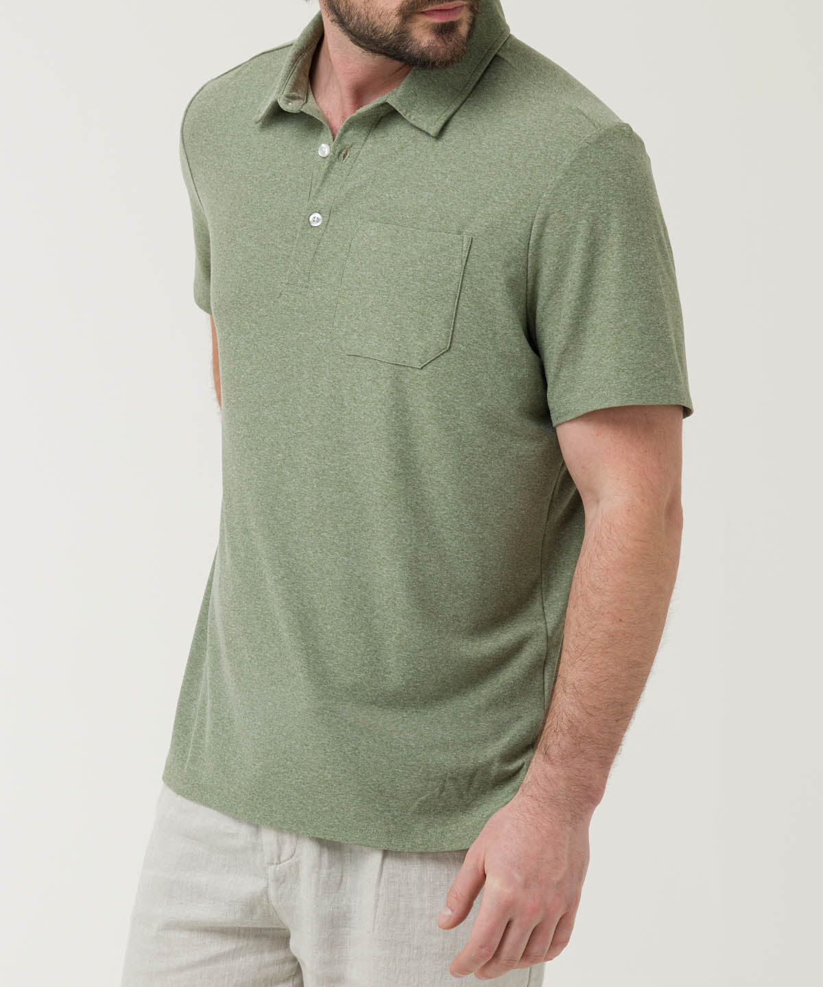 Polera Fibras Recicladas Hombre Trento Verde Rockford