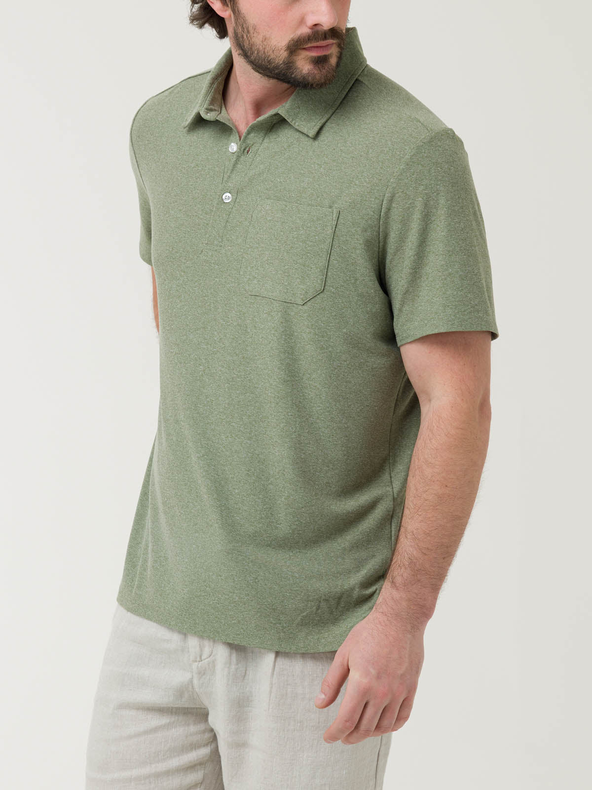 Polera Fibras Recicladas Hombre Trento Verde Rockford