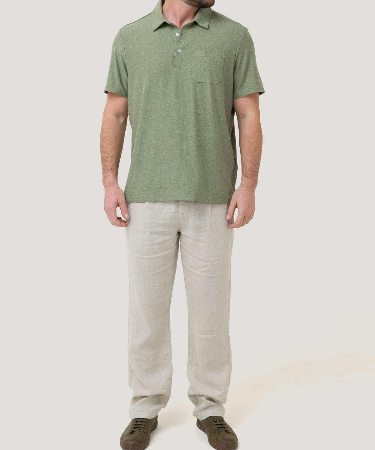Polera Fibras Recicladas Hombre Trento Verde Rockford