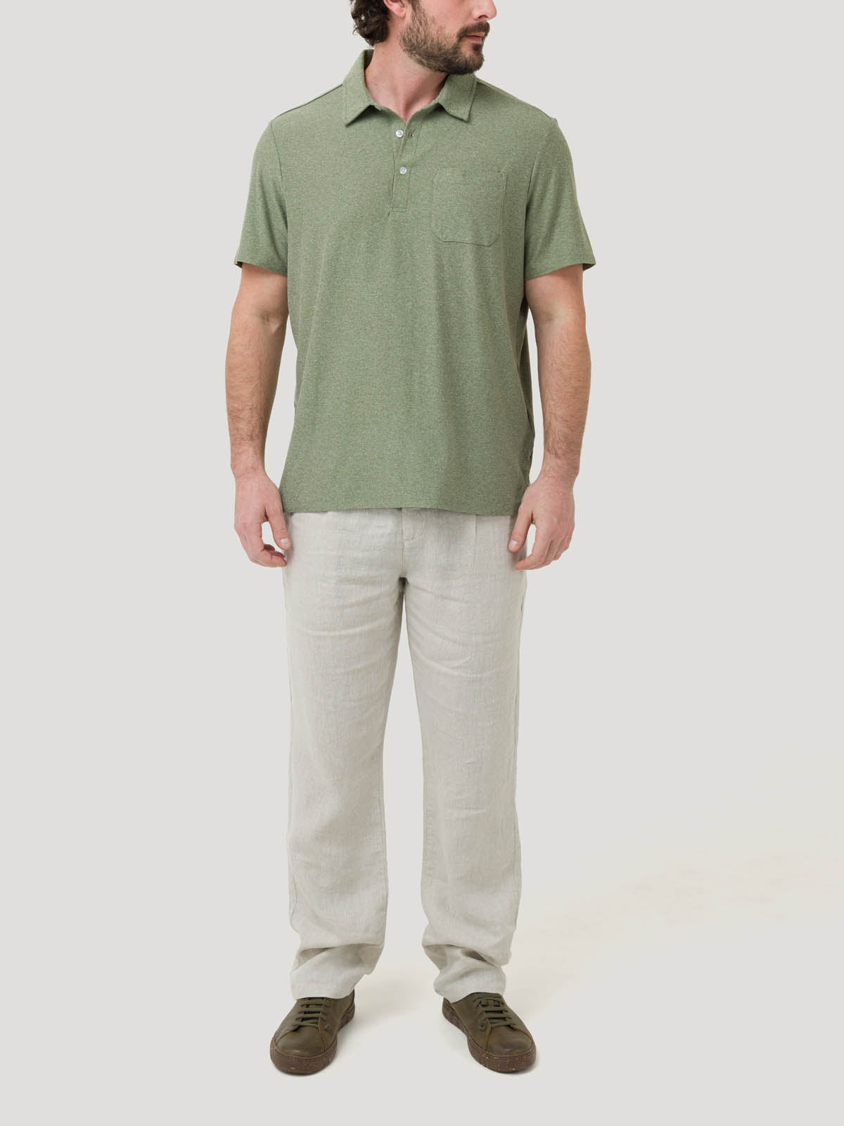 Polera Fibras Recicladas Hombre Trento Verde Rockford