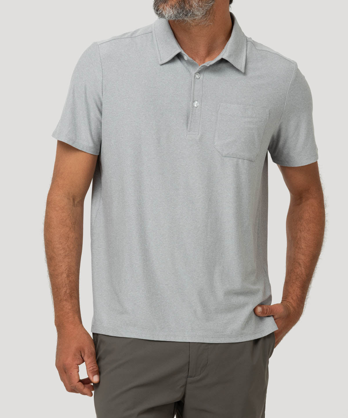 Polera Fibras Recicladas Hombre Trento Gris Rockford