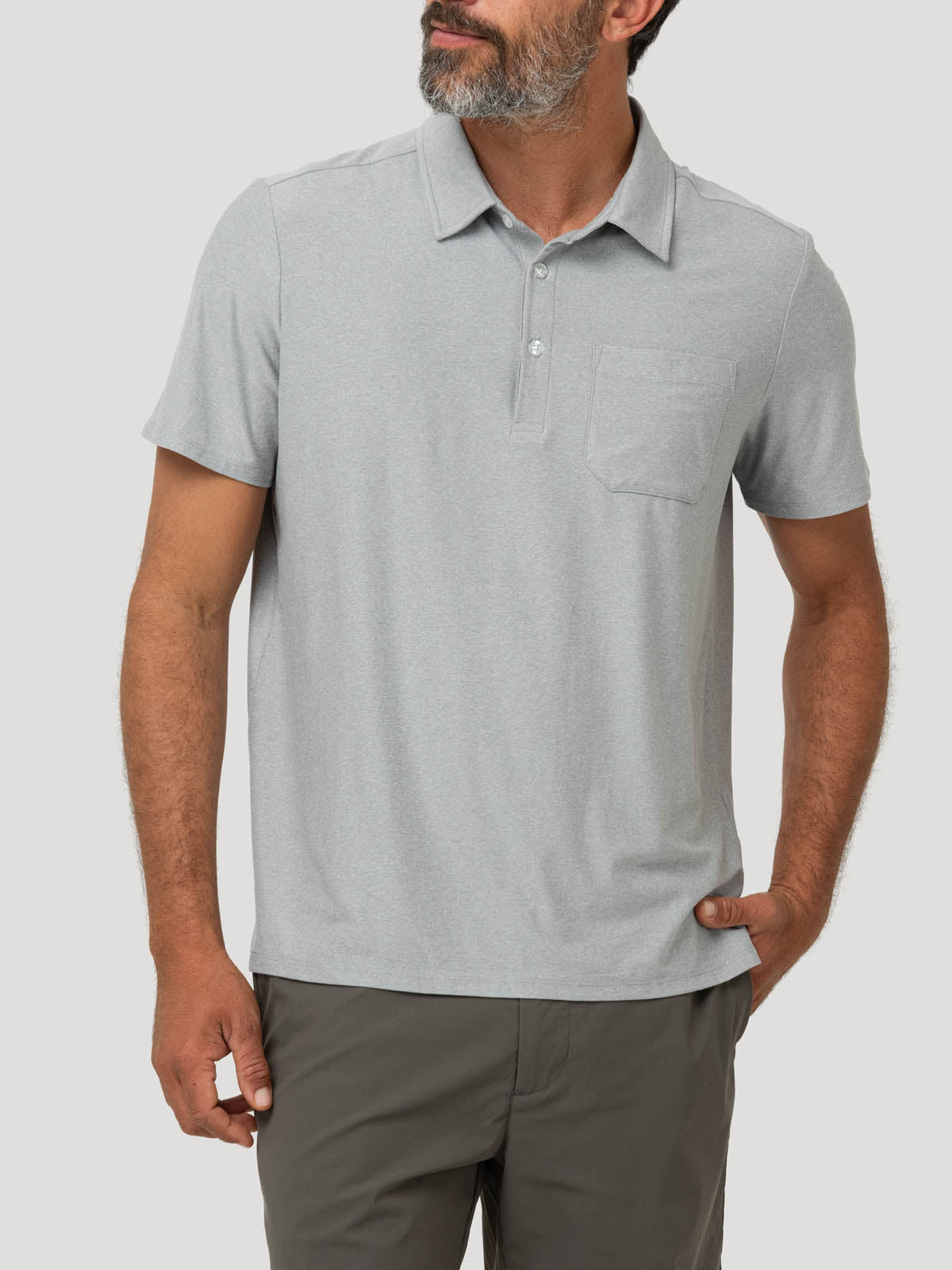 Polera Fibras Recicladas Hombre Trento Gris Rockford