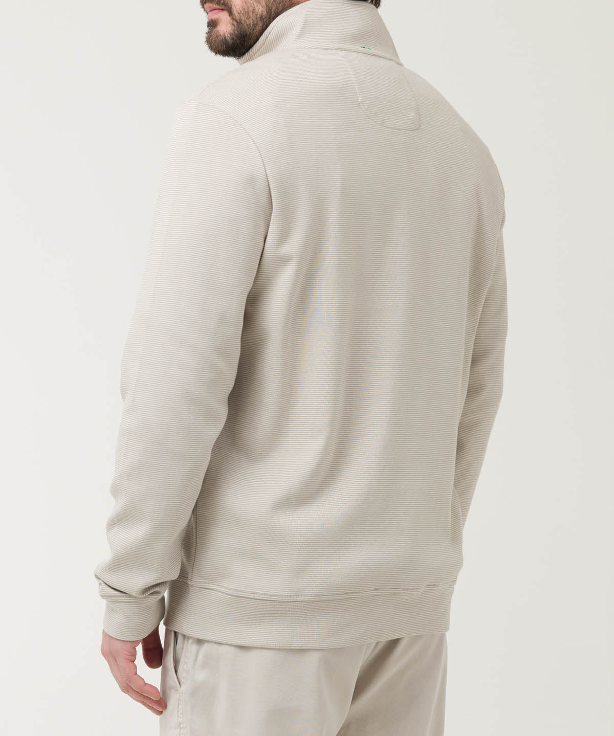 Polerón Algodón Pima Hombre Rimistripe Beige Rockford