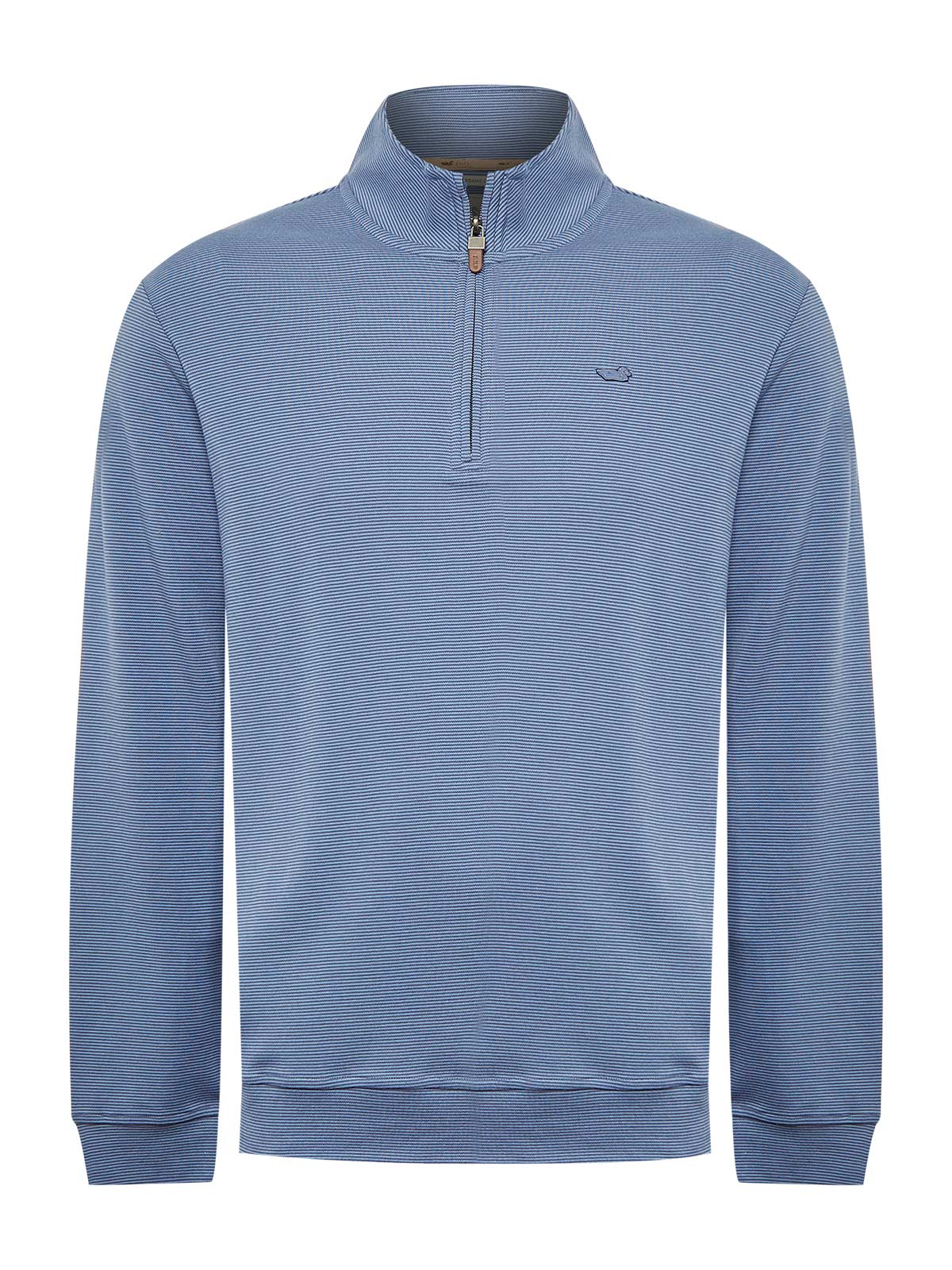 Polerón Algodón Pima Hombre Rimistripe Azul Rockford