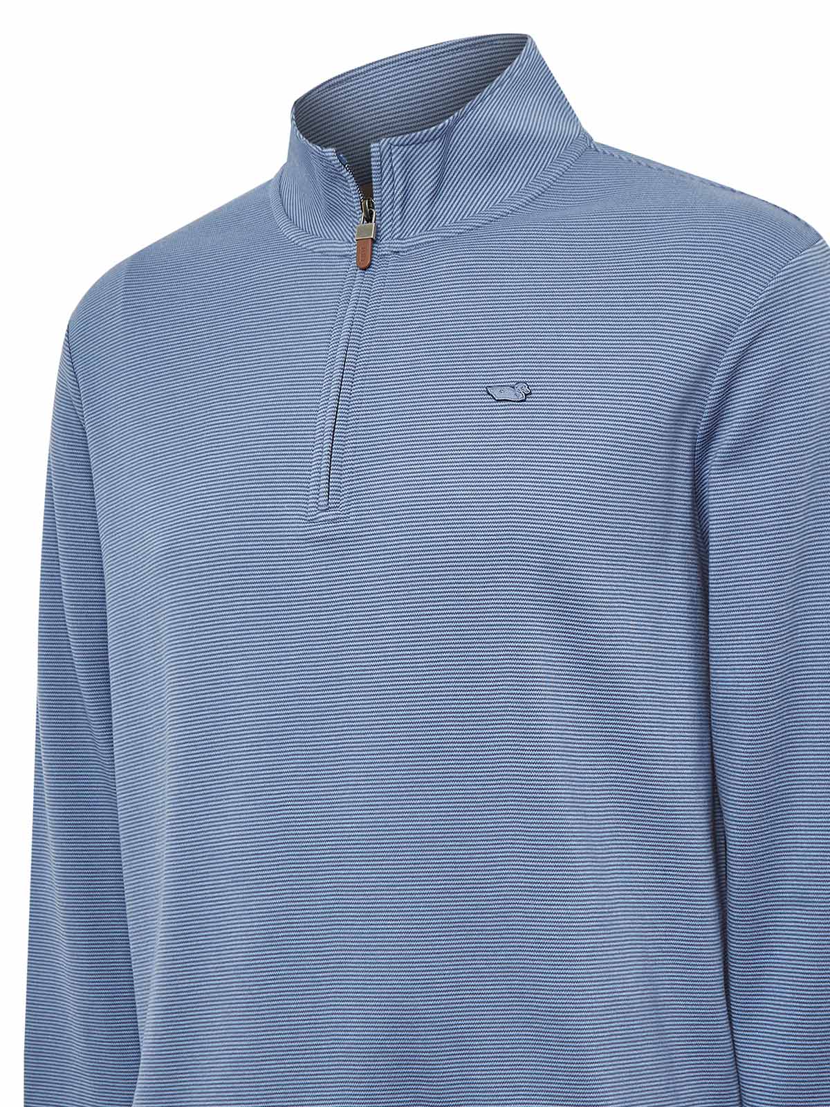 Polerón Algodón Pima Hombre Rimistripe Azul Rockford