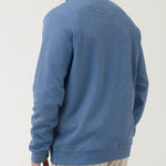 Polerón Algodón Pima Hombre Rimistripe Azul Rockford
