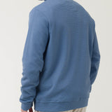 Polerón Algodón Pima Hombre Rimistripe Azul Rockford