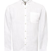 Camisa Lino Orgánico Hombre Linentex Blanco Rockford