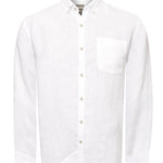 Camisa Lino Orgánico Hombre Linentex Blanco Rockford