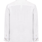 Camisa Lino Orgánico Hombre Linentex Blanco Rockford