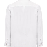 Camisa Lino Orgánico Hombre Linentex Blanco Rockford