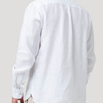 Camisa Lino Orgánico Hombre Linentex Blanco Rockford