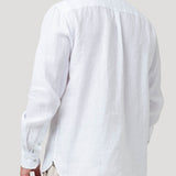 Camisa Lino Orgánico Hombre Linentex Blanco Rockford