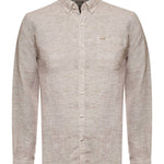 Camisa Lino Orgánico Hombre Linentex Café Rockford