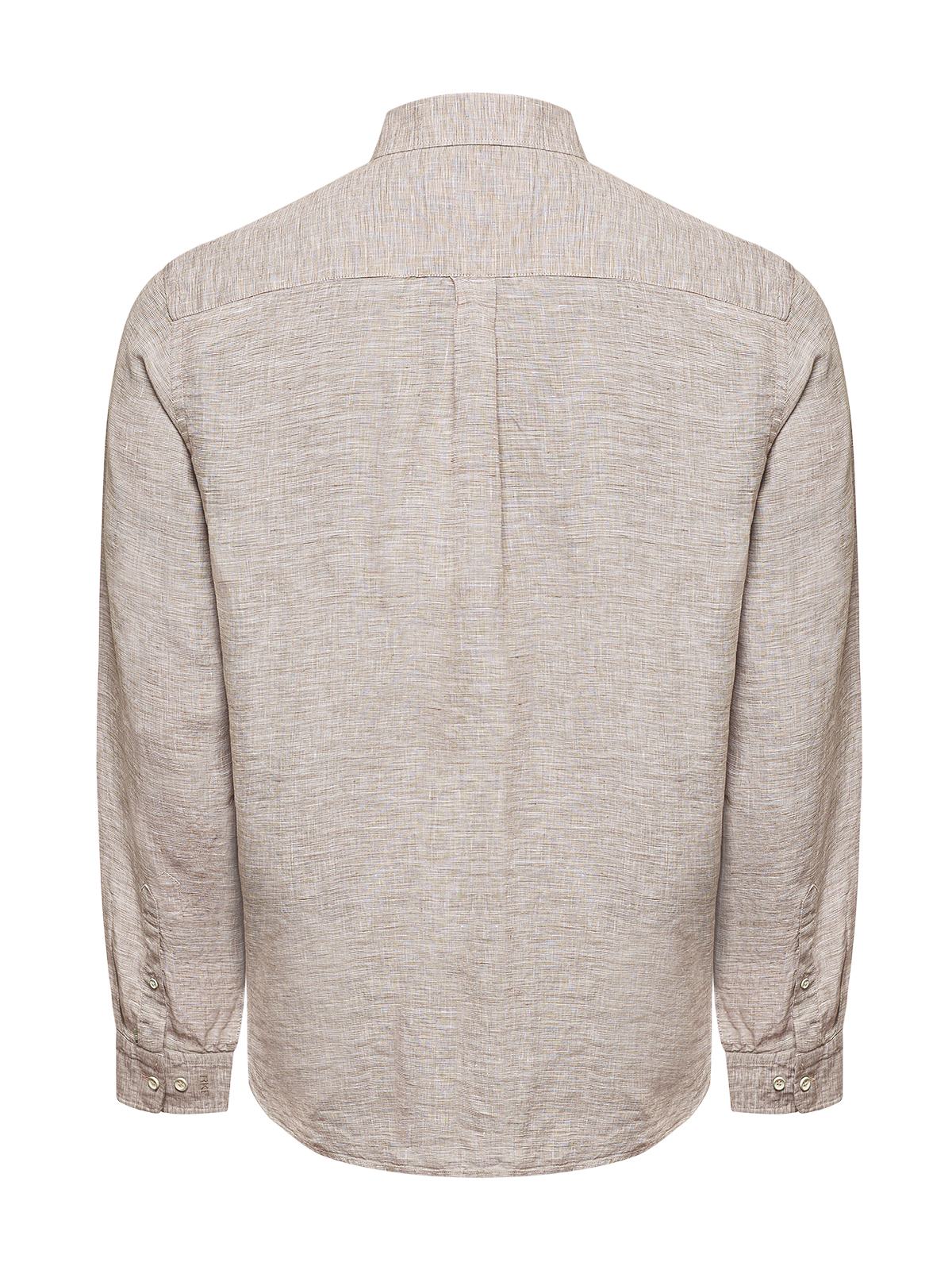 Camisa Lino Orgánico Hombre Linentex Café Rockford