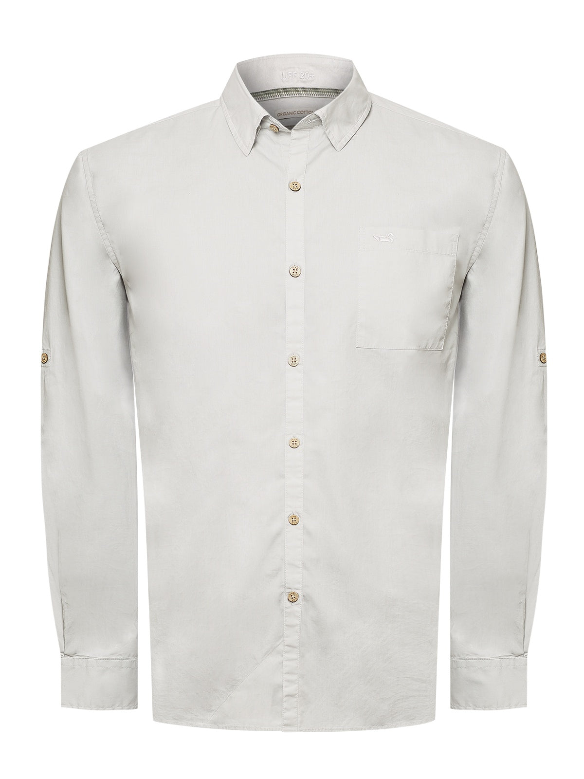 Camisa Algodón Orgánico Hombre Galiton Gris Rockford