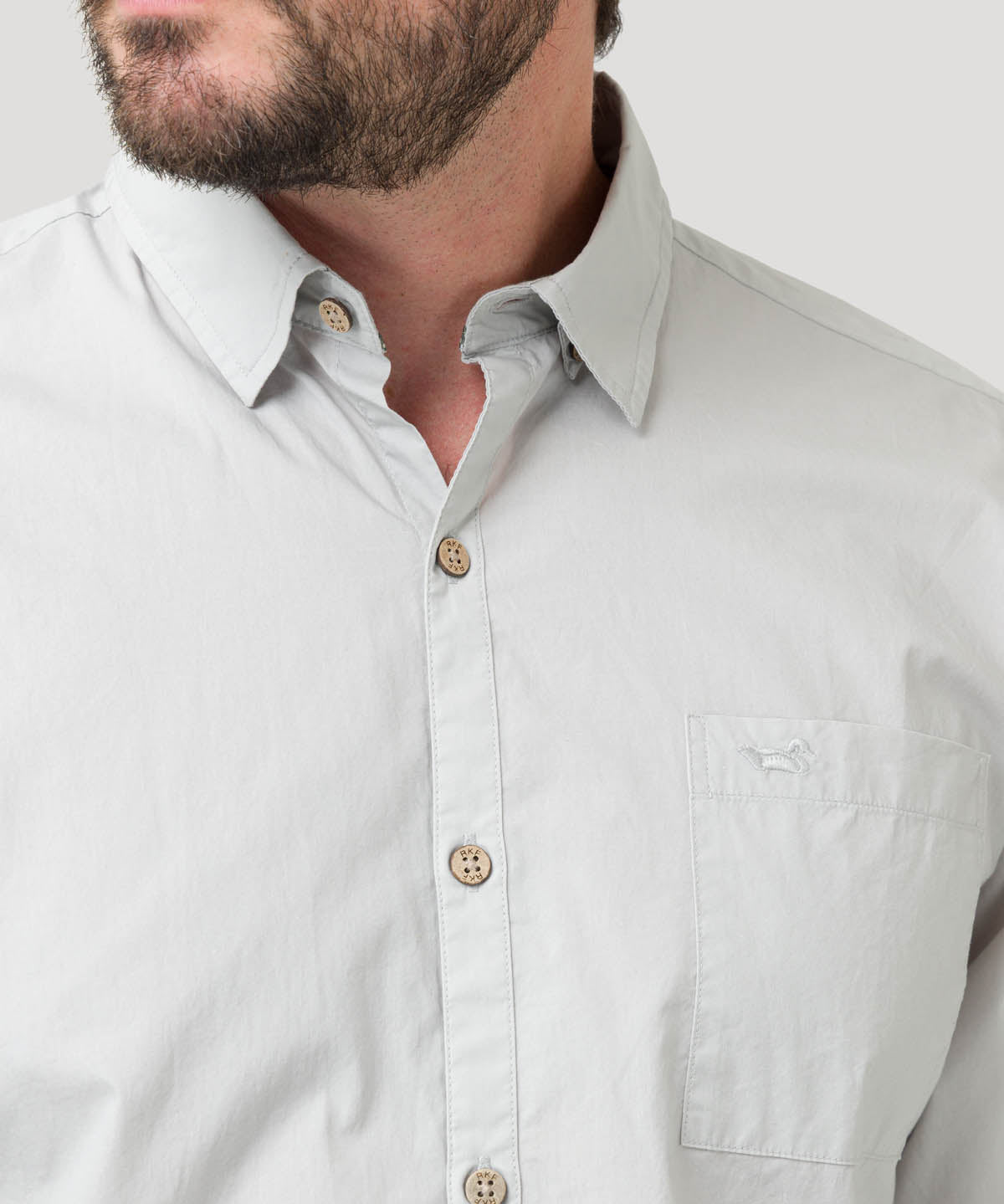 Camisa Algodón Orgánico Hombre Galiton Gris Rockford
