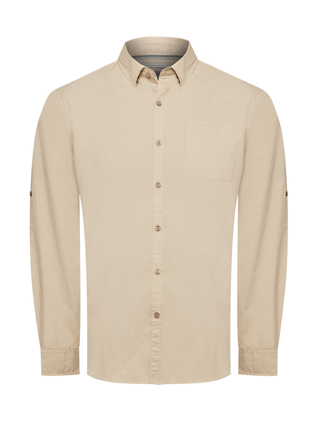 Camisa Algodón Orgánico Hombre Galiton Café Rockford