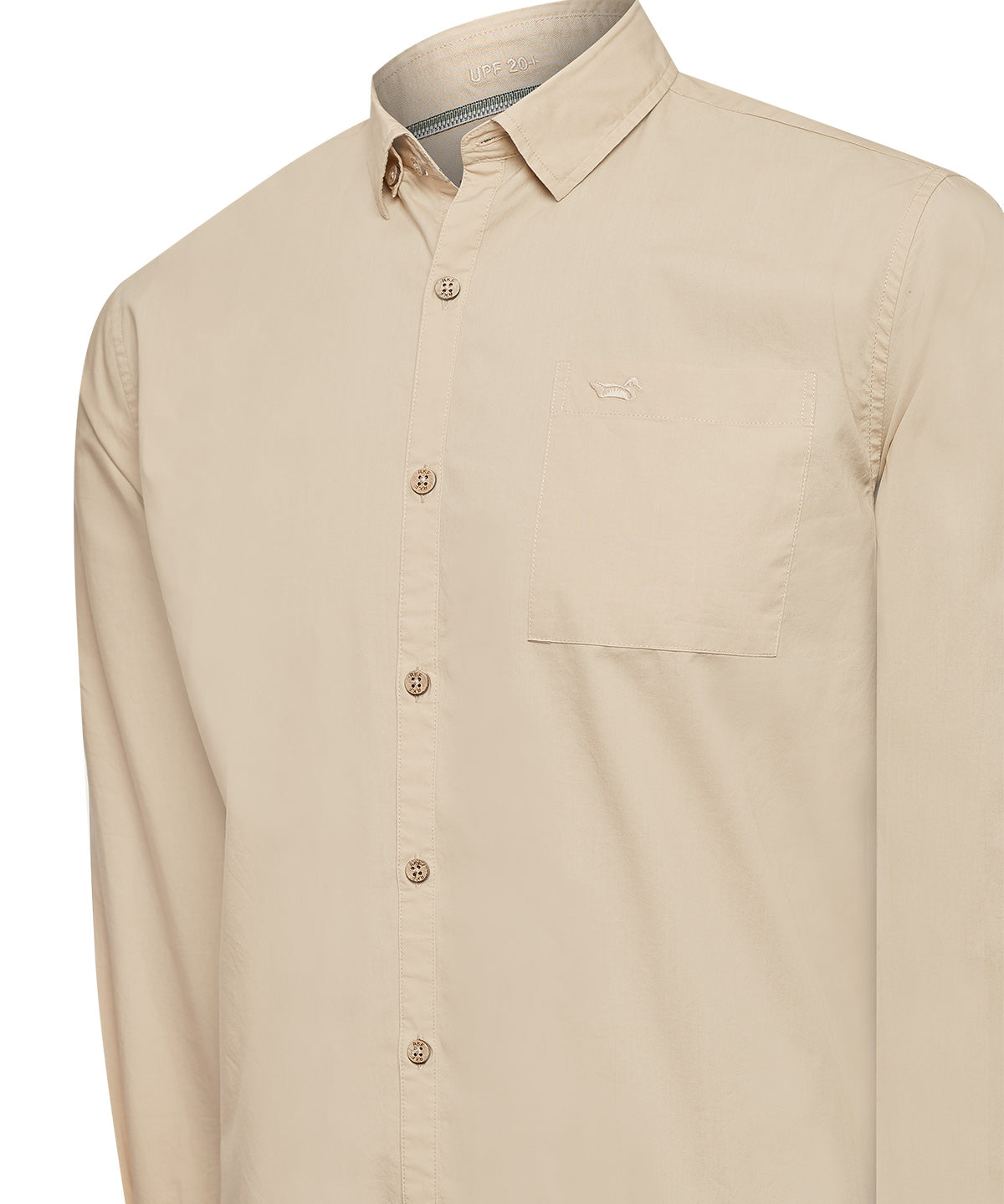 Camisa Algodón Orgánico Hombre Galiton Café Rockford