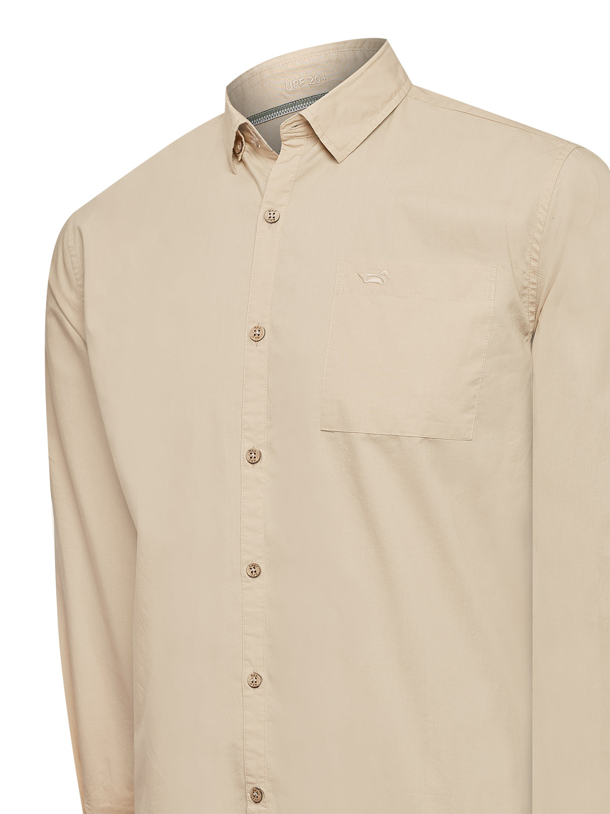 Camisa Algodón Orgánico Hombre Galiton Café Rockford