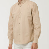 Camisa Algodón Orgánico Hombre Galiton Café Rockford